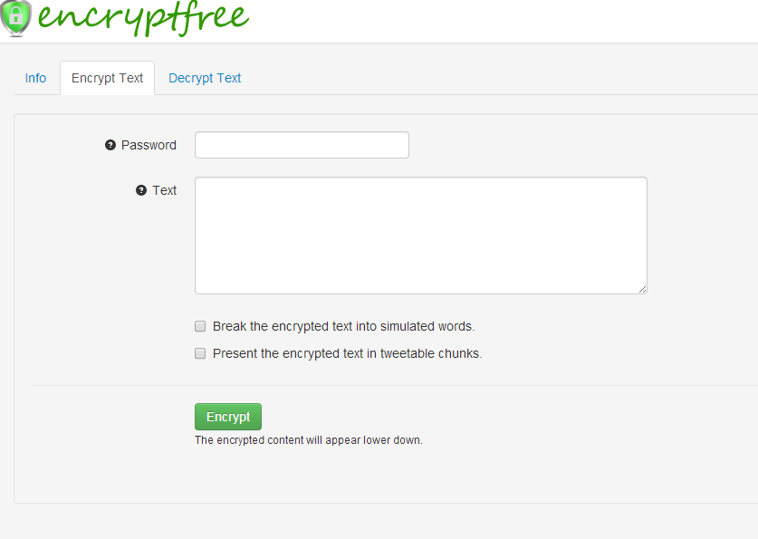 encryptfree free online encryption service
